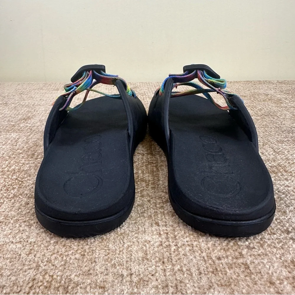 Chaco Kid's Chillos Strappy Black/Tie-Dye Slide/Sandals Size K5